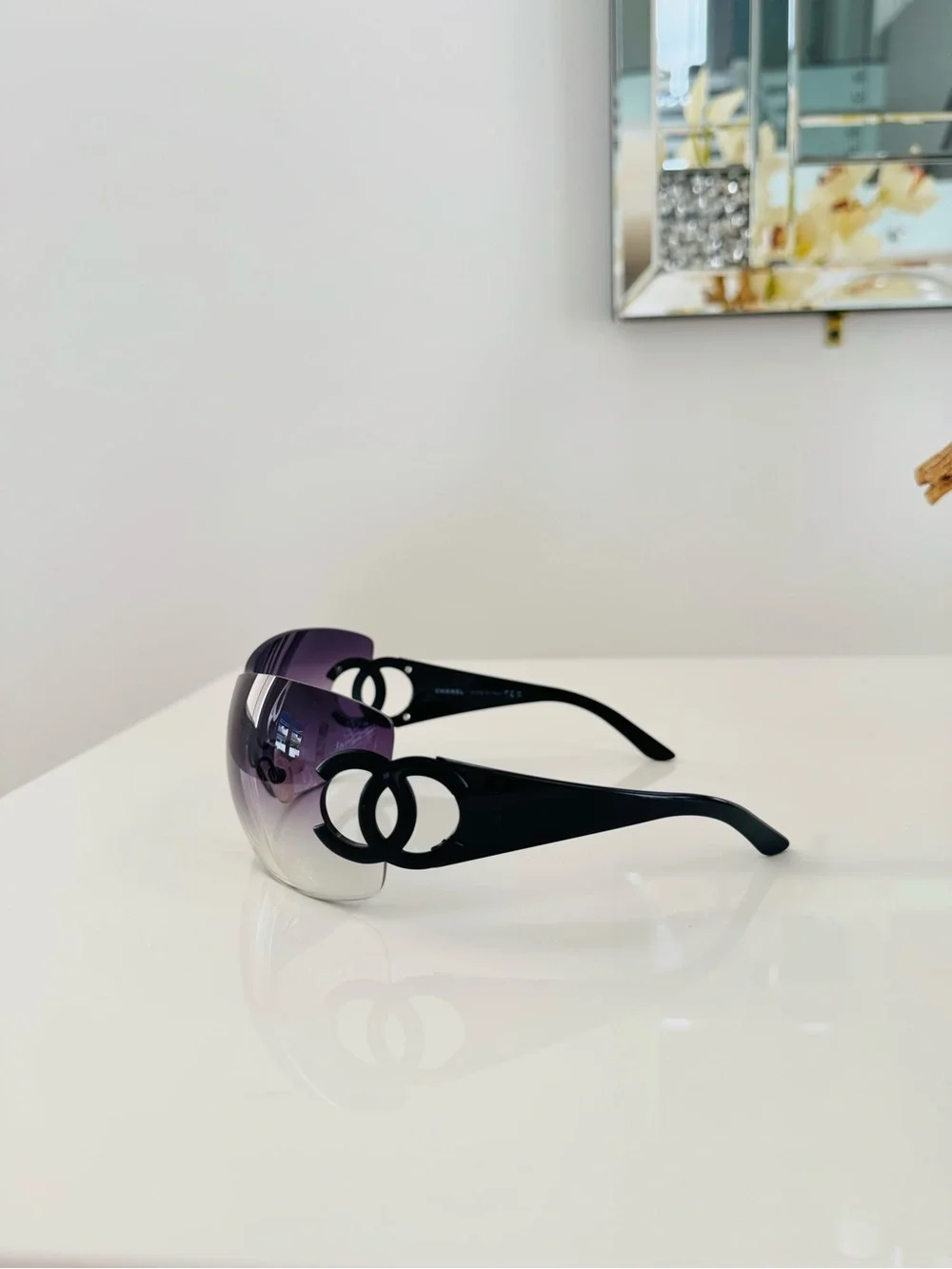 Rare 🖤 Vintage Chanel CC rimless sunglasses